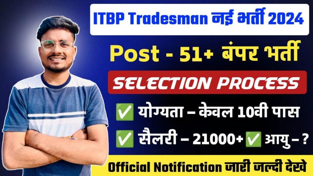 ITBP TRADESMAN NEW RECRUITMENT 2024