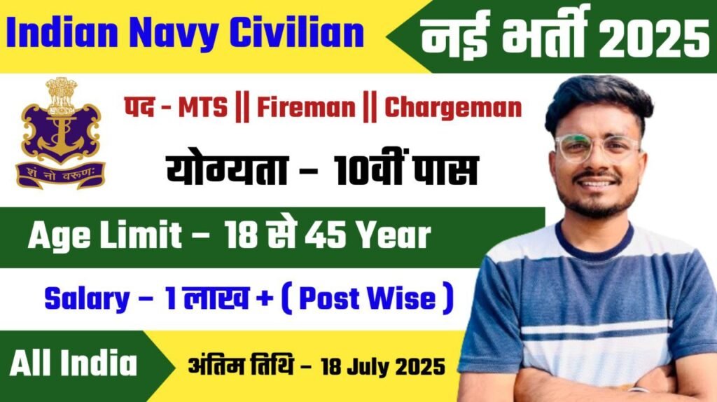 Indian Navy Civilian Online Form 2025 Notification Out, Apply Online Now