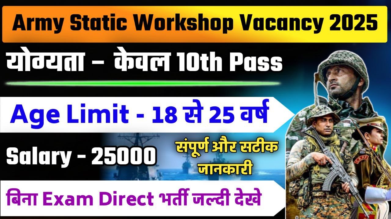 Army Static Workshop Ahilyanagar Notification Out, Offline Application Form