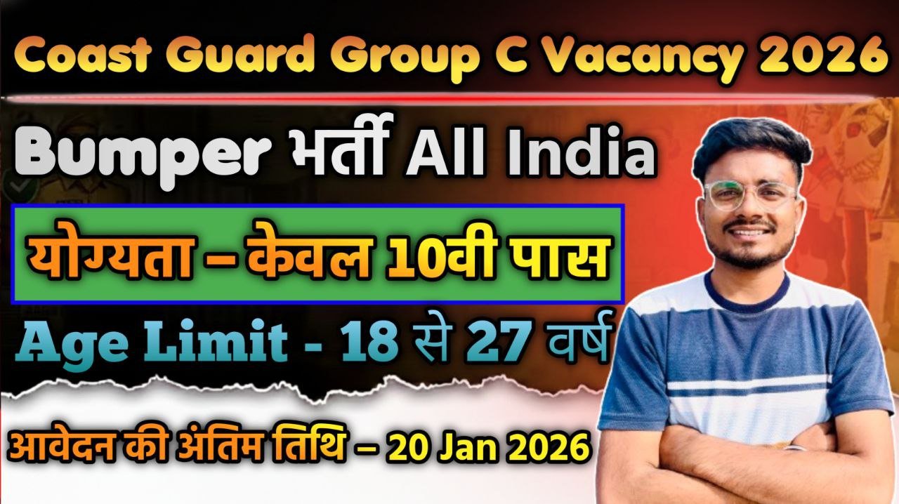 Indian Coast Guard Group C Offline Form 2026 Notification Out, Offline Application Form