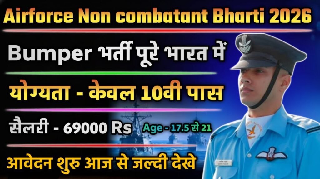 Airforce Non Combatant 2/2026 Offline Form 2026 Notification Out | Apply Now |